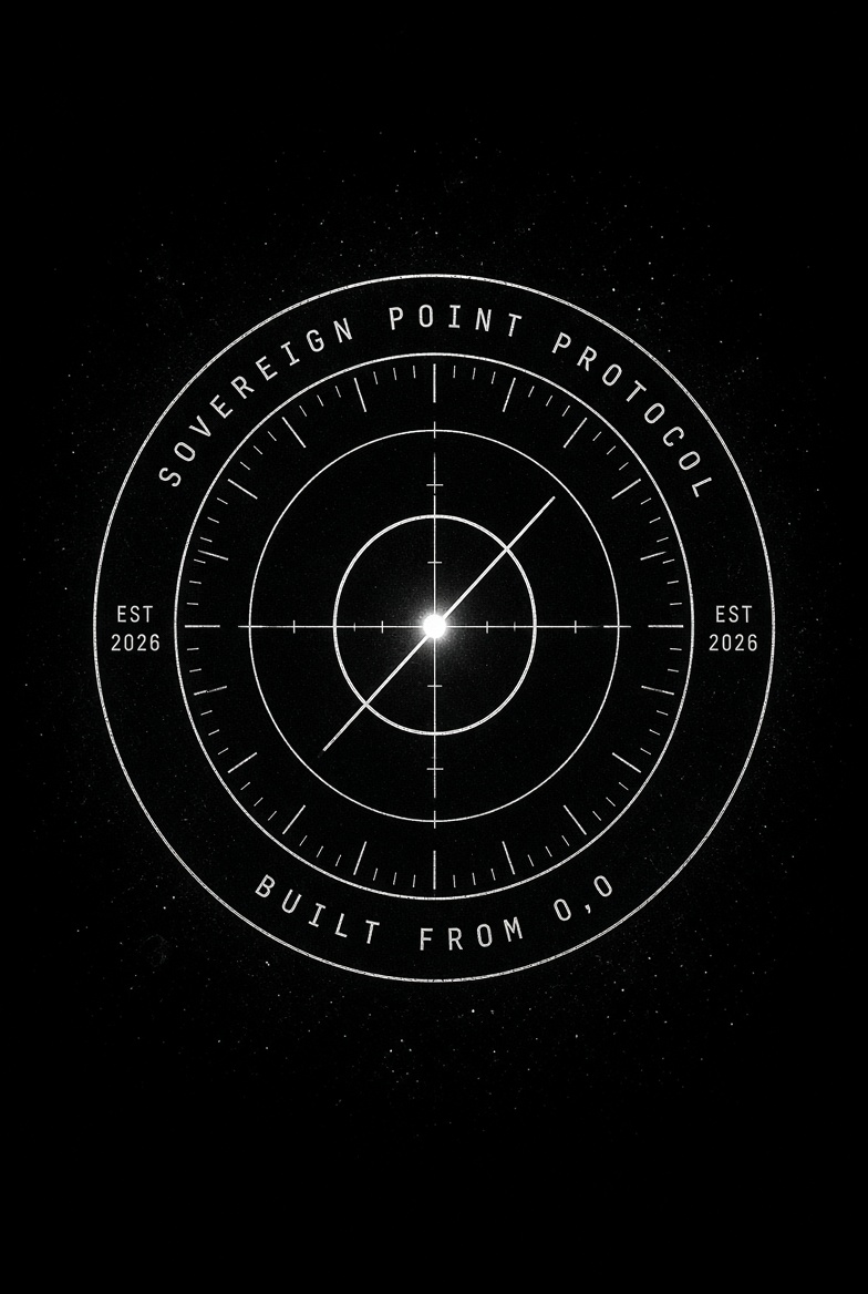 Sovereign Point Protocol seal. Built from 0,0. EST 2026.
